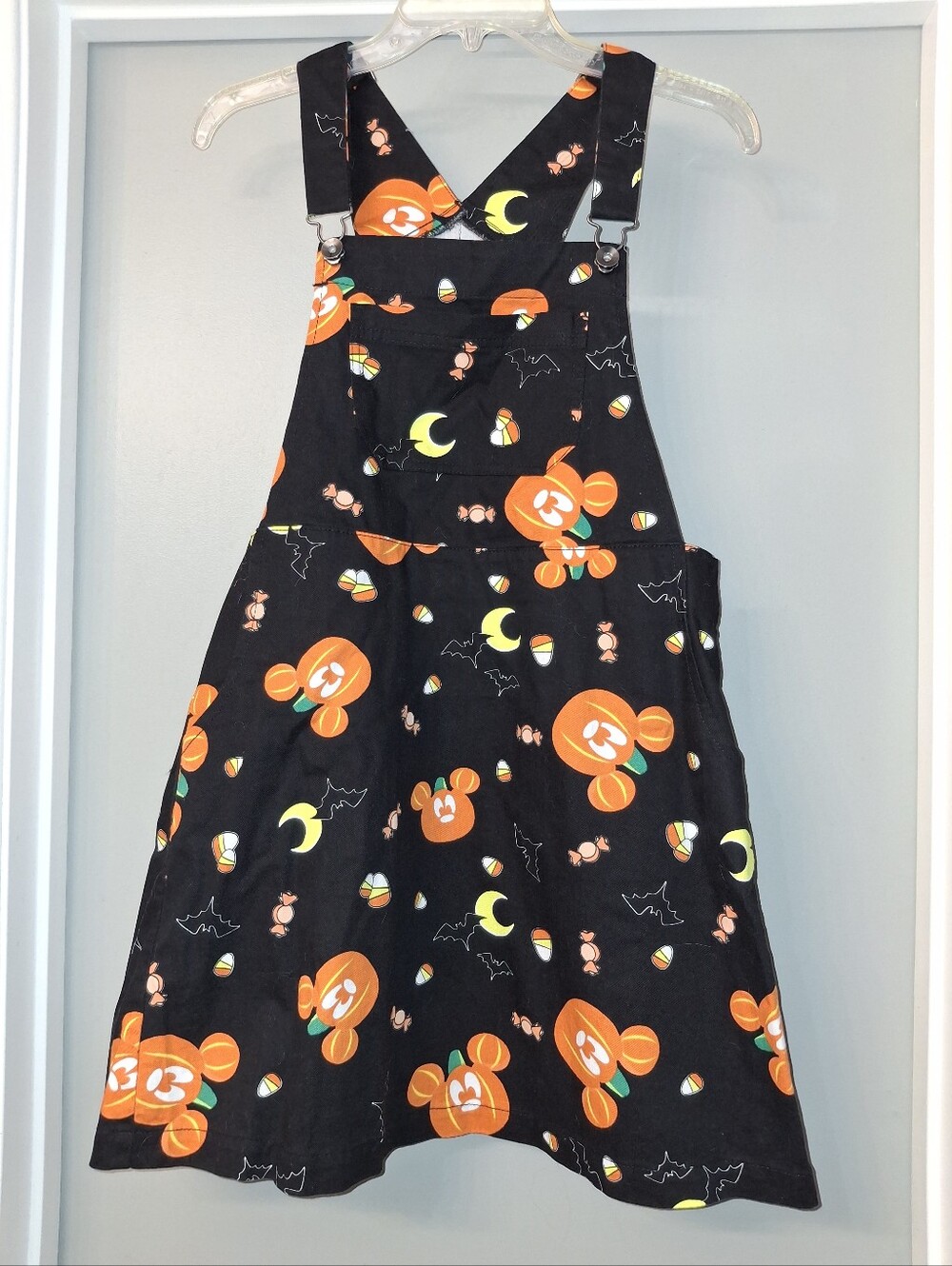 Hot Topic Disney Halloween Mickey Mouse Pumpkin Overall Dress